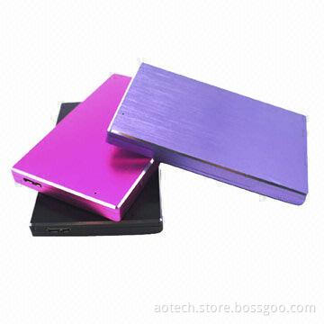 HDD Enclosure, 2.5-inch SATA to USB Enclosures, Made of Metal, with High-glossy Surface Treatment